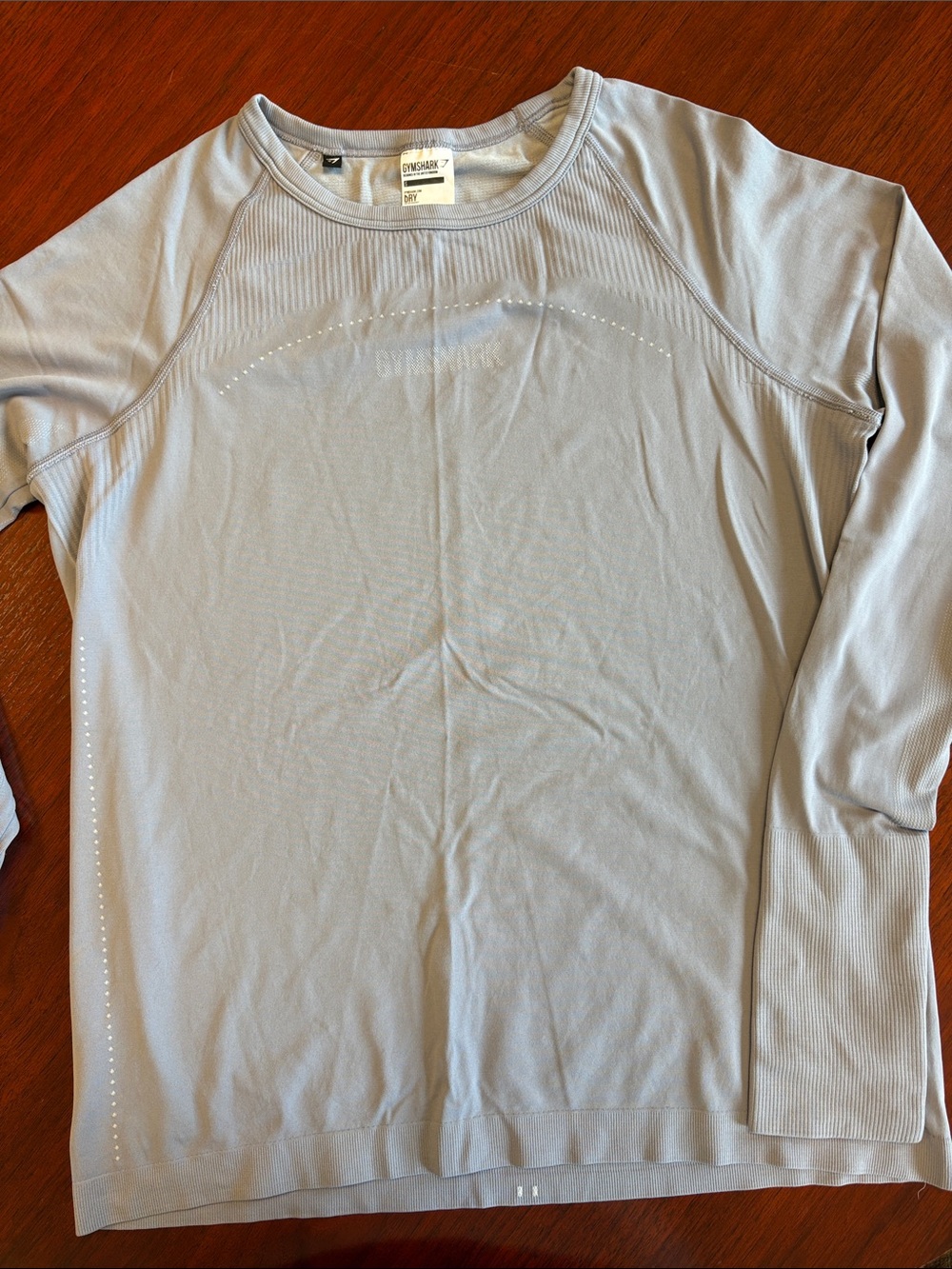 Gymshark Women's Light Gray Long-Sleeve Performance Top